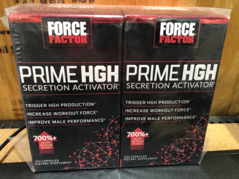 Photo 2 of Force Factor Prime HGH Secretion Activator, 2-Pack, HGH Supplement for Men with Clinically Studied AlphaSize to Help Trigger HGH Production, Increase Workout Force, & Improve Performance, 300 Count-------------exp date  10/2023