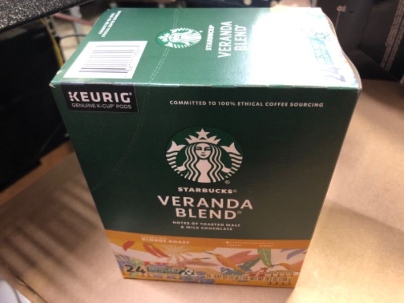 Photo 2 of 24pods ---Starbucks Coffee K-Cup Pods, Veranda Blend, Blonde Roast Coffee, Notes of Toasted Malt & Milk Chocolate, Keurig Genuine K-Cup Pods,    ----exp date 02/2024