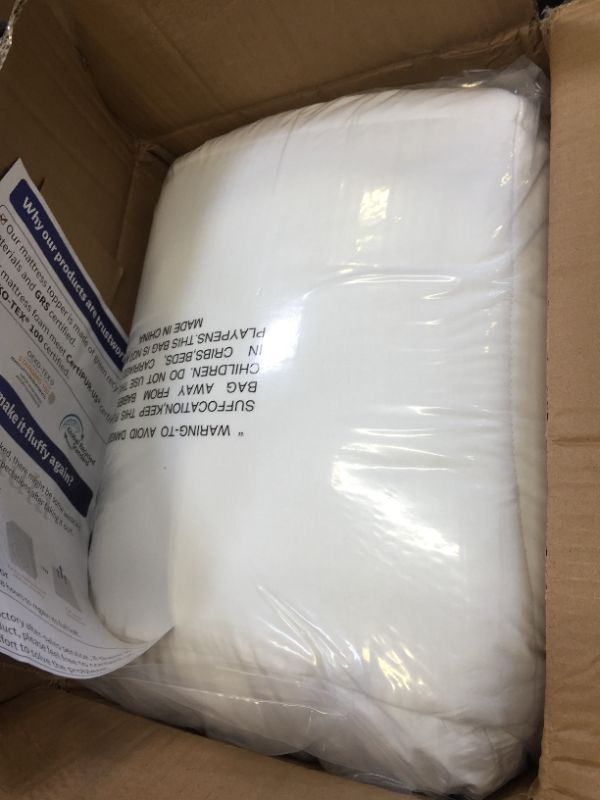 Photo 2 of Cymula Mattress Topper King, Extra Thick Mattress Pad Pillow top for Deep Sleep, Soft Mattress Protector Cover with 8"-21" Deep Pocket Overfilled 3D Snow Down Alternative Filling (White) White King?78"x80"?