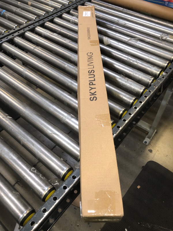 Photo 1 of SKYPLUS LIVING Modern Boho Style Single Curtain Rod Set with Round Carved Finial, 36-72 inch, Standard Single White Drapery Rod for 1 Pack, 1 inch diameter, Adjustable Length 36-72'' White