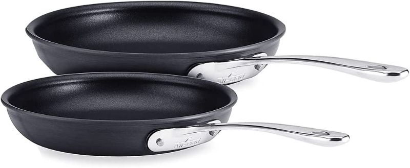 Photo 1 of All-Clad HA1 Hard Anodized Nonstick 2 Piece Fry Pan Set 8, 10 Inch Induction Pots and Pans, Cookware Black
