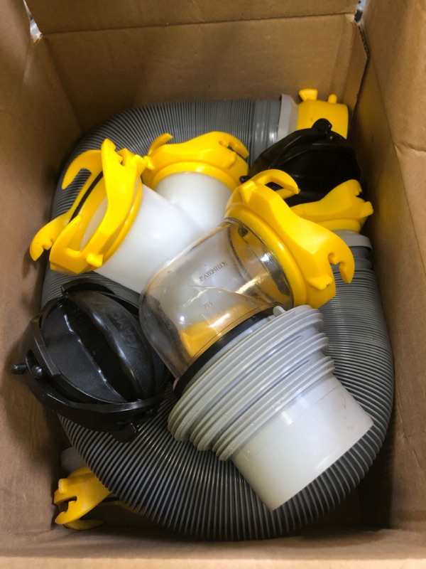 Photo 3 of Camco 39666 Deluxe 20' Sewer Hose Kit with Swivel Fittings and Wye Connector - Ready To Use Kit Complete with Sewer Wye and Elbow Fittings, Hoses, and Storage Caps 20' Sewer Hose Kit with Wye Connector