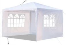 Photo 1 of 10'x10' Party Tent Canopy Wedding Tent Outdoor with 3 Sidewall White G666-G26000272
