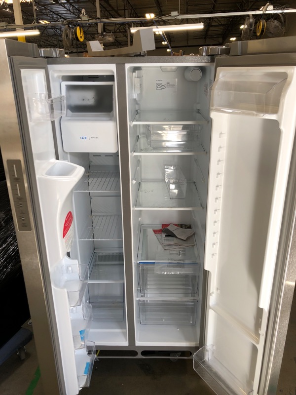 Photo 1 of Frigidaire 22.3-cu ft Side-by-Side Refrigerator with Ice Maker (Stainless Steel) ENERGY STAR
