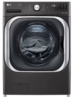 Photo 1 of LG TurboWash 5.2-cu ft High Efficiency Stackable Steam Cycle Smart Front-Load Washer (Black Steel) ENERGY STAR