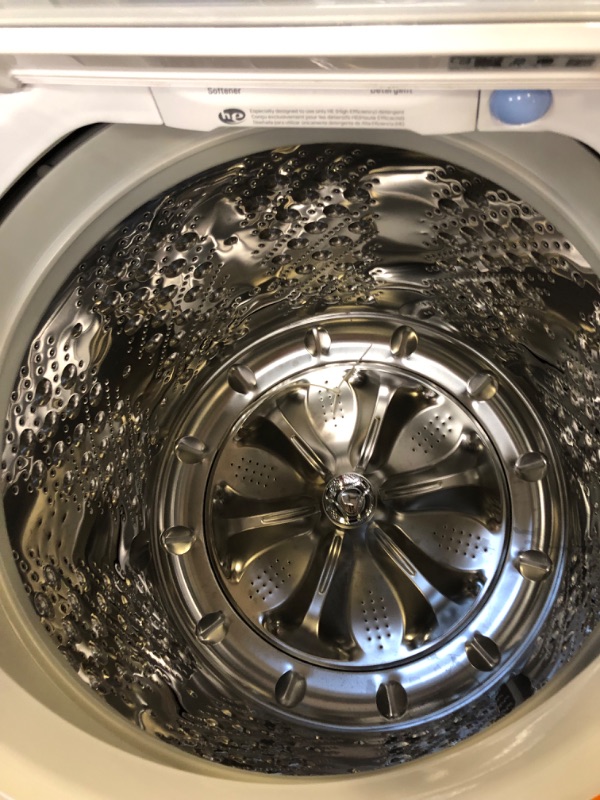 Photo 6 of LG TurboWash3D 5.5-cu ft High Efficiency Impeller Smart Top-Load Washer (White) ENERGY STAR