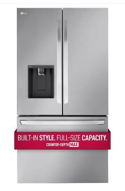 Photo 1 of LG 25.5-cu ft Counter-depth Smart French Door Refrigerator with Dual Ice Maker (Fingerprint Resistant) ENERGY STAR