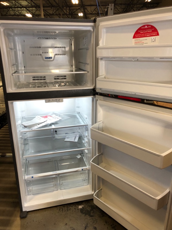 Photo 1 of Frigidaire Garage-Ready 18.3-cu ft Top-Freezer Refrigerator (Fingerprint Resistant Stainless Steel)