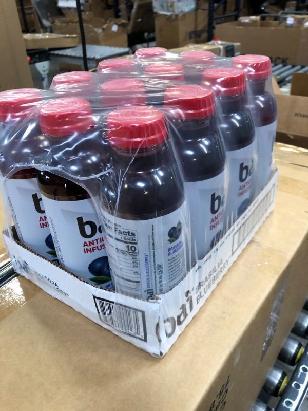 Photo 2 of Bai Flavored Water, Brasilia Blueberry, Antioxidant Infused Drinks, 18 Fluid Ounce Bottles, 12 Count Brasilia Blueberry 18 Fl Oz (Pack of 12)