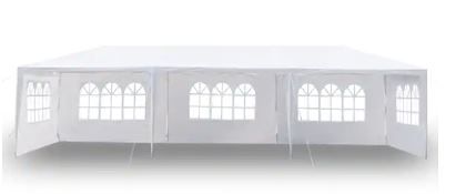 Photo 1 of 10 ft. x 30 ft. White Party Wedding Tent Canopy 5 Sidewall
