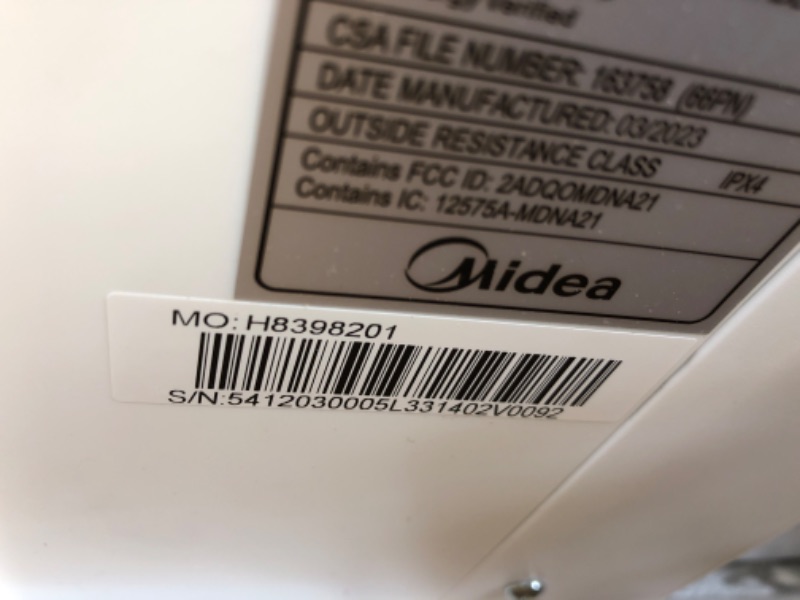 Photo 1 of Midea 8,000 BTU U-Shaped Smart Inverter Window Air Conditioner–Cools up to 350 Sq. Ft., Ultra Quiet with Open Window Flexibility, Works with Alexa/Google Assistant, 35% Energy Savings, Remote Control 8000 BTU AC
