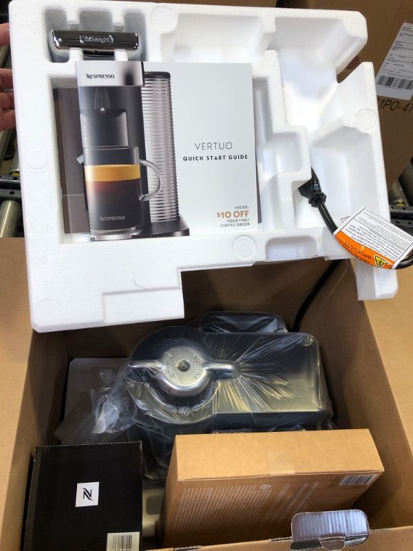 Photo 3 of Nespresso Vertuo Coffee and Espresso Machine by De'Longhi with Milk Frother, 236.59 Milliliters, Piano Black retro,modern Black