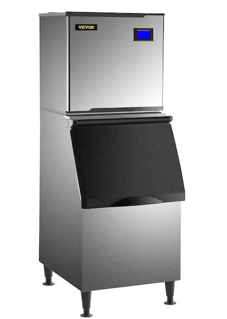 Photo 1 of 110V Commercial 360 lb./24 H Freestanding Ice Maker Stainless Steel Ice Machine with 250 lb. Large Storage Bin in Silver - UNABLE TO TEST