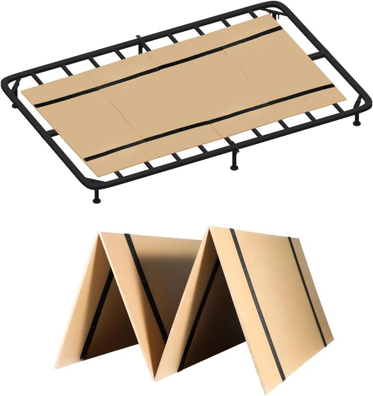 Photo 1 of  Foldable Box Spring, Bunkie Board, Bed Support Slats, Bed Boards for Under Mattress, Twin (Twin- (60x30))
