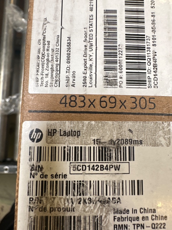 Photo 3 of HP 15-DY2089 15.6" FHD IPS Touchscreen Laptop, 11th Gen Intel i7-1165G7(Up to 4.7GHz), 12GB RAM, 256GB PCIe SSD, Intel Iris Xe Graphics, USB-A&C, HDMI, WiFi, Bluetooth, Windows 11 Natural Silver -- Needs a Window Key -- Needs a Factory Reset 