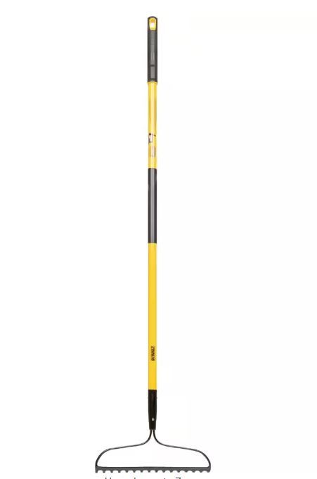 Photo 1 of 60 in. Fiberglass Handle 16-Tine Bow Rake