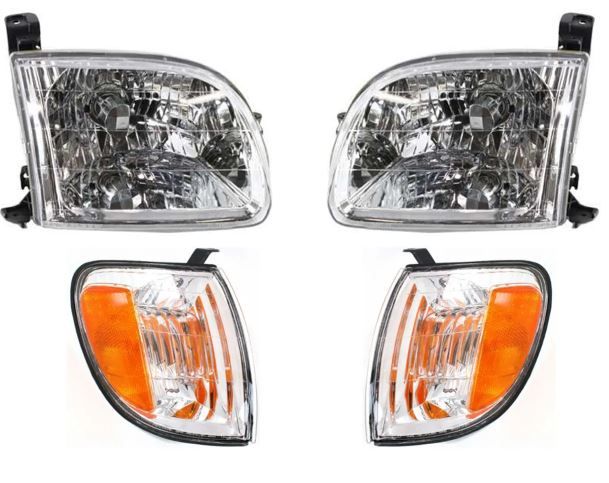 Photo 1 of 2001 Toyota Tundra - Driver and Passenger Side Headlight Kit, With bulb(s), Halogen, Extended Cab Pickup (Access Cab)/Standard Cab Pickup (Regular Cab), includes Turn Signal Lights