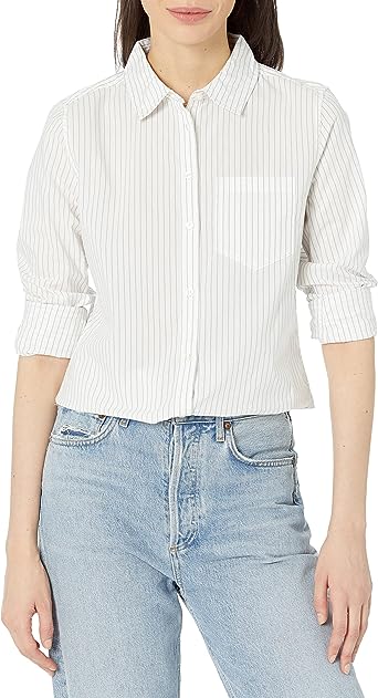 Photo 1 of Amazon Essentials Women's Classic-Fit Long-Sleeve Button-Down Poplin Shirt
XXL