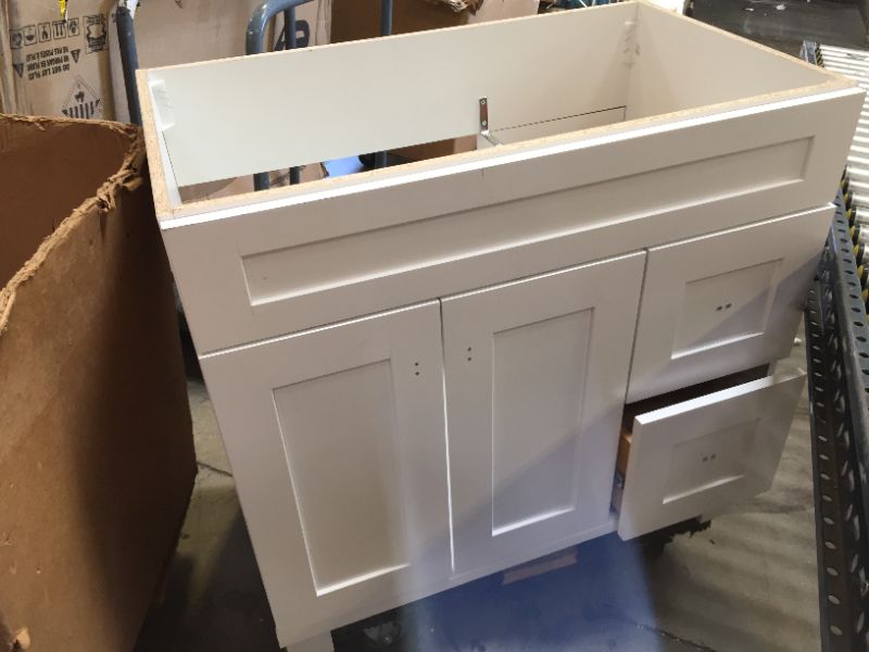 Photo 1 of 2 drawer white bathroom vanity 