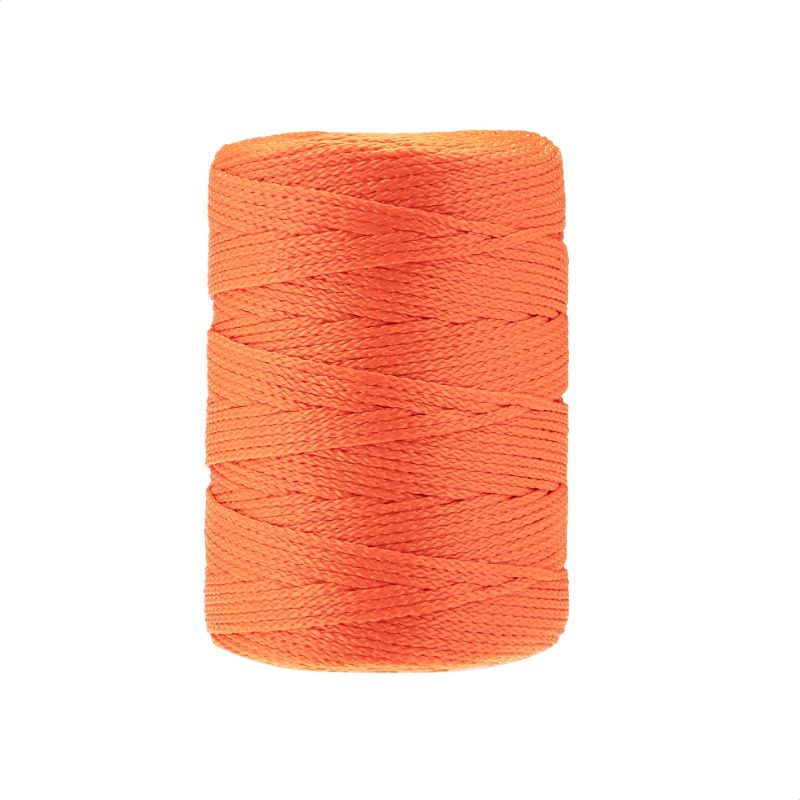 Photo 1 of 2 pack AMAZON BASICS BRAIDED MASON TWINE, MOISTURE, OIL, ACID RESISTANT - #18 X 500 FOOT (1.5MM X 150M), ORANGE
