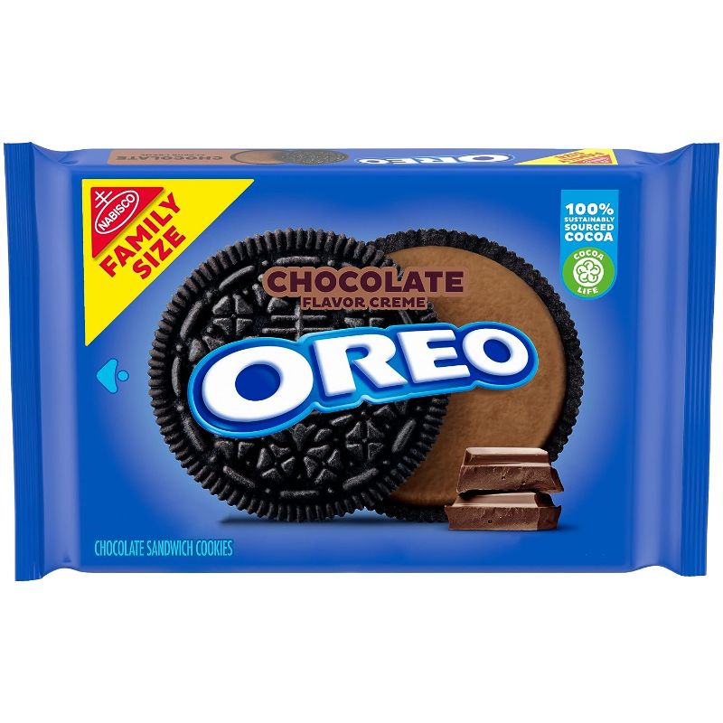 Photo 1 of 3 pack OREO Chocolate Creme Chocolate Sandwich Cookies, Family Size, 18.71 oz
best by 09/22/2023