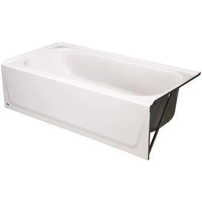 Photo 1 of  Bootz Industries Maui 60 in. Right Drain Rectangular Alcove Soaking Bathtub in White