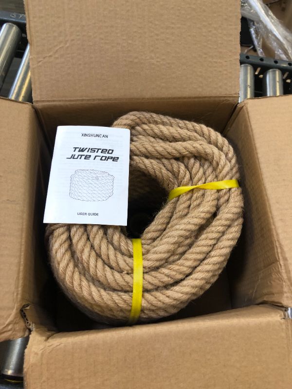 Photo 2 of Twisted Manila Rope Jute Rope (3/4 in x 50 ft) Natural Thick Hemp Rope for Crafts, Railings, Hammock, Decorating