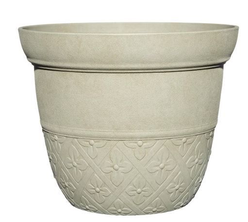 Photo 1 of 12.5 in. Clover River Resin Planter