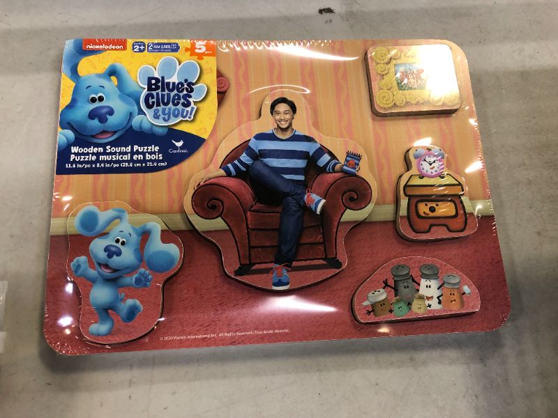 Photo 2 of Blue's Clues Chunky Wood Sound Puzzle, for Families and Kids Ages 3 and up