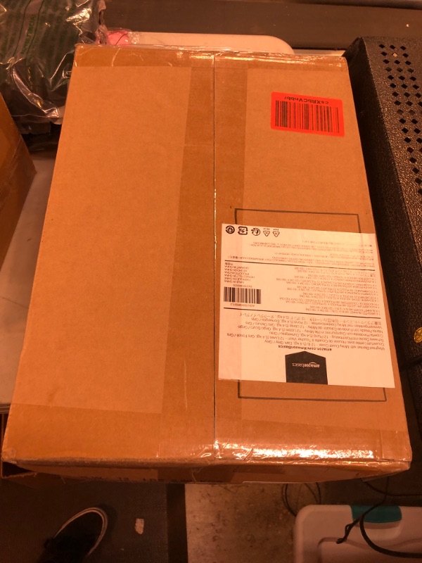 Photo 2 of Amazon Basics Weighted Blanket with Minky Duvet Cover - 12 Pound, 48 x 72-Inch, Dark Grey/Grey Dark Grey/Grey 48 x 72 in 12lbs