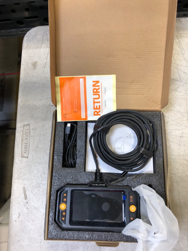 Photo 2 of 5.5mm Endoscope Camera with Light, Teslong Mechanic Borescope Inspection Camera with Monitor, Flexible Snake Probe Camera, Fiber Optic Scope for Automotive HVAC Drain Wall
