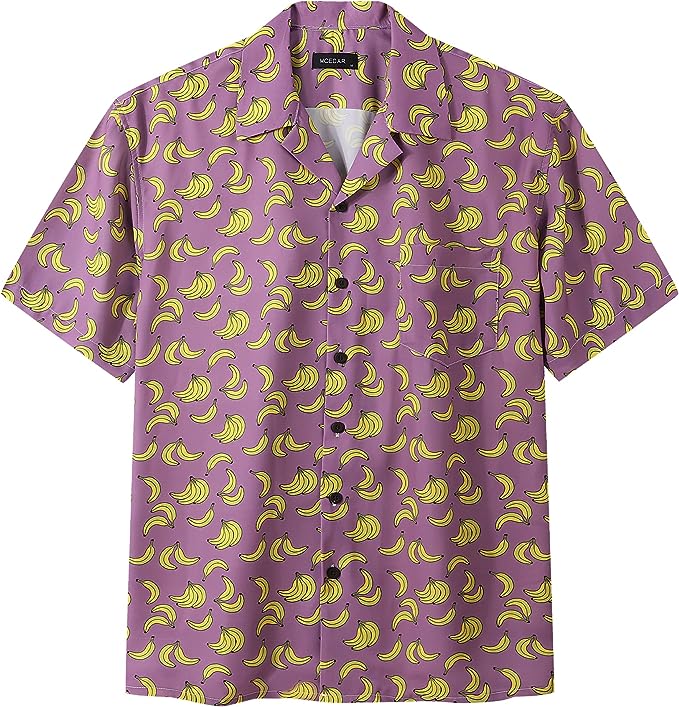 Photo 1 of MCEDAR Mens & Boys Funny Hawaiian Shirts Short Sleeve Button Down Novelty Tropical Aloha Shirt Big and Tall- SIZE M
