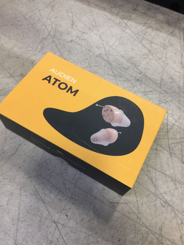 Photo 1 of Audien ATOM Rechargeable Hearing Amplifier to Aid and Assist Hearing, Premium Comfort Design and Nearly Invisible