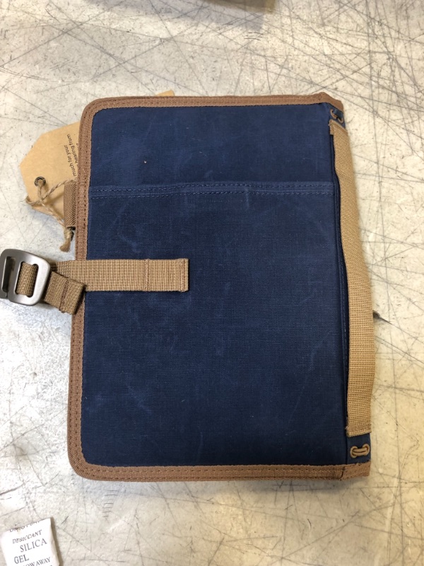 Photo 4 of LOCHBY Field Journal, Planner, Sketchbook - Waxed Canvas - Water Resistant Cover - Stout Pen Loop - Multiple Pockets, Colors & Refill Options - Stylish & Durable for Journaling and Writing - for Men / Women - 6.75” x 9.75” x 1” - (Navy)