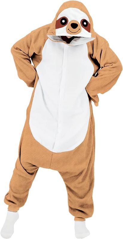 Photo 1 of Adult Sloth Onesie Pajamas Cosplay Animal Homewear Sleepwear Jumpsuit Costume for Women Men
