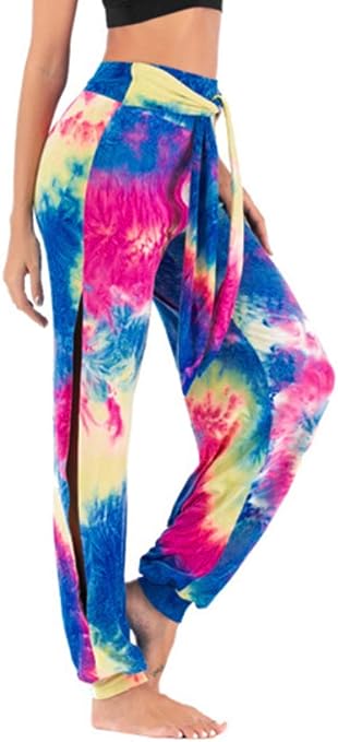 Photo 1 of ALOVEY Women's Tie Dye Print Yoga Harem Pants High Waist Joggers Workout Trousers
