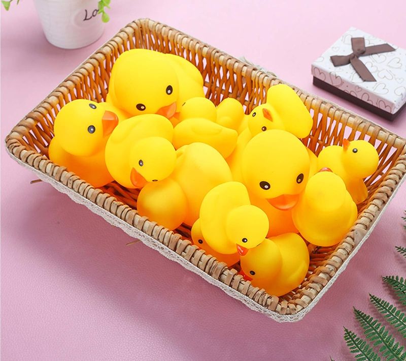 Photo 1 of AHUA Bath Duck Toys 20 PCS Mini Rubber Ducks Squeak and Float Ducks Baby Shower Toy for Toddlers Boys Girls over 3 Months(1.8'')
