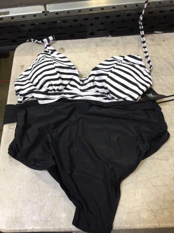 Photo 2 of Daci Women Plus Size One Piece Swimsuits High Waisted Tummy Control Bathing Suits Cutout Open Back Swimwear
