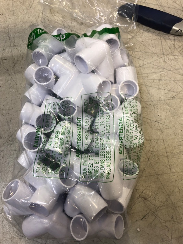 Photo 2 of 20 Pack 1 Inch 3 Way PVC Pipe Elbow, PVC Tee Fittings Pipe Connectors, SCH40 Furniture Grade, White1
