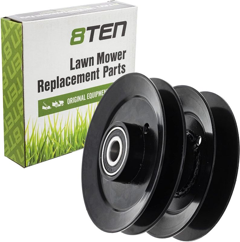 Photo 1 of 8TEN Deck Spindle Double Pulley for MTD Yard Machine LT16 LT165 LT18 LT185 Hydrostatic Lawn Tractor 756-0638
