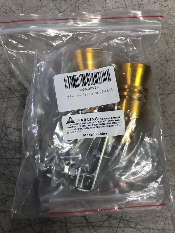 Photo 2 of 2PCS Universal Exhaust Turbo Whistle ,Turbo Sound Muffler Pipe Aluminum Blow-off Valve Simulator Car Styling Tunning L (Gold)