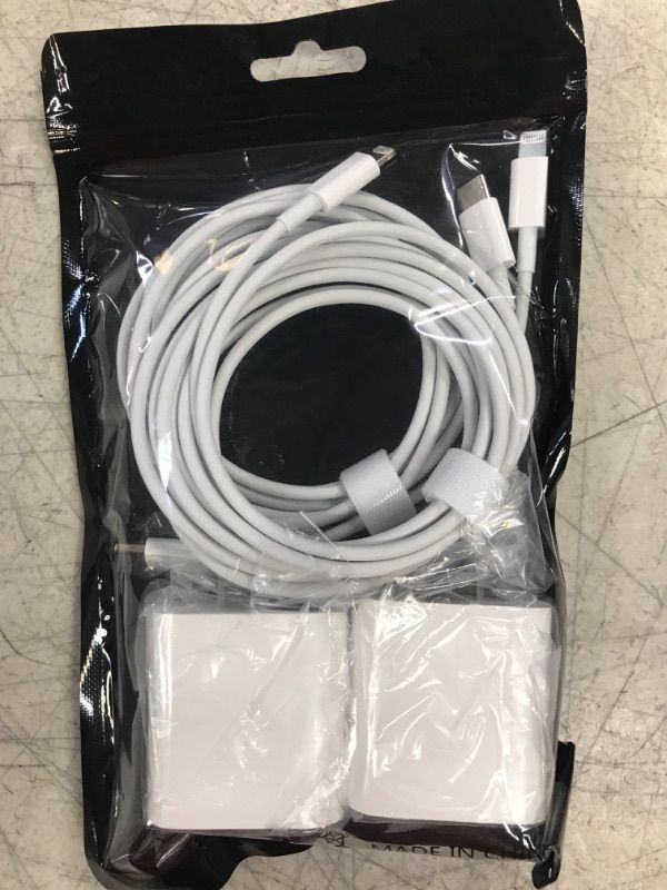 Photo 2 of iPhone 14 13 12 Fast Charger [Apple MFi Certified], 20W PD USB C Wall Charger Block Plug Fast Charging Box Cube with 6FT Lightning Cable Cord for iPhone 14/Plus/Pro Max, 13/12/11/Mini/XS/XR/SE, iPad https://a.co/d/2DBahWj