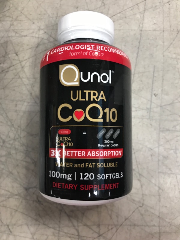 Photo 2 of CoQ10 100mg Softgels - Qunol Ultra 3x Better Absorption Coenzyme Q10 Supplements - Antioxidant Supplement For Vascular And Heart Health & Energy Production - 4 Month Supply - 120 Count 120 Count (Pack of 1)