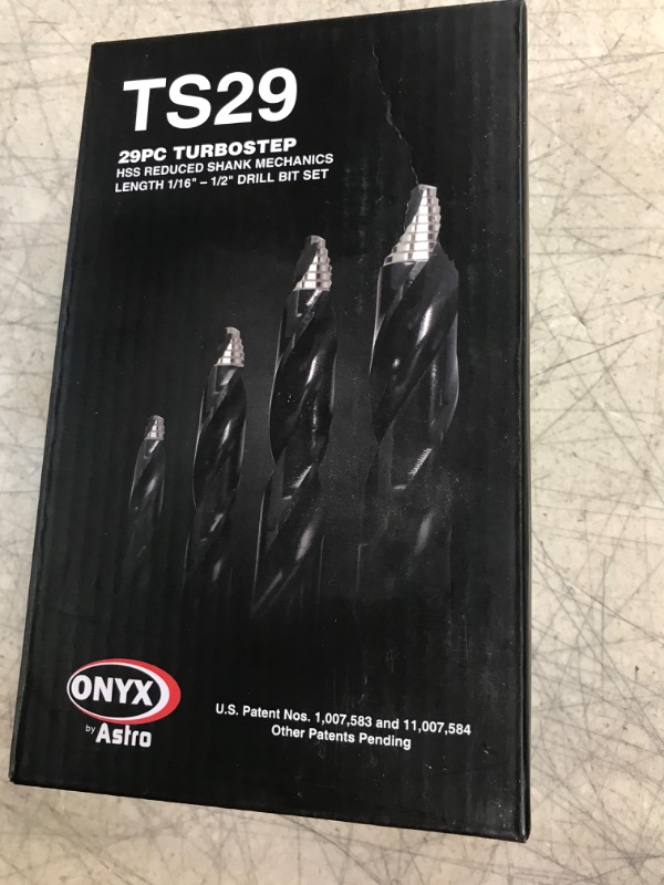 Photo 1 of Astro Tools TS29 Onyx 29pc TurboStep HSS Reduced Shank Mechanics Length 1/16" - 1/2" Drill Bit Set & Tap Magic 30004P ProTap Cutting Fluid, 4 oz. Size Drill Bits+ ProTap Cutting Fluid
