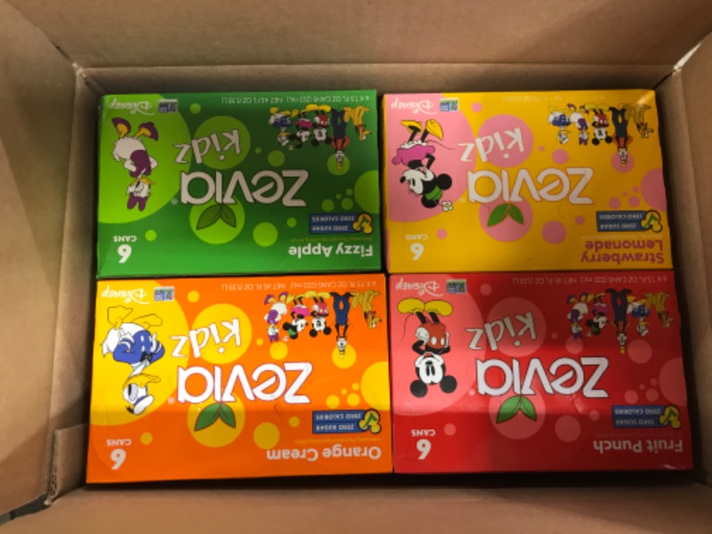 Photo 2 of Zevia Kidz Sparkling Drink Variety Pack 7.5 Ounce Cans (Pack of 24)

