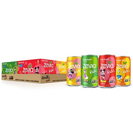 Photo 1 of Zevia Kidz Sparkling Drink Variety Pack 7.5 Ounce Cans (Pack of 24)
