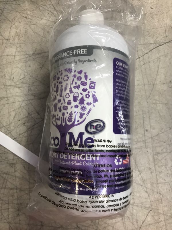 Photo 1 of Eco-me Plant Based Concentrated Laundry Detergent, Fragrance-Free, Clear, Unscented, 32 Fl.Oz Unscented  32 Fl Oz (Pack of 1)