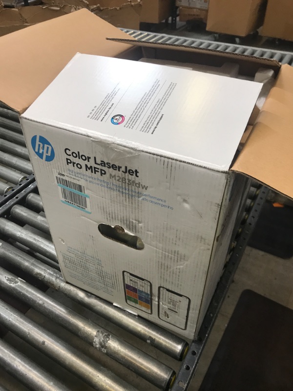 Photo 3 of HP Color LaserJet Pro M283fdw Wireless All-in-One Laser Printer, Remote Mobile Print, Scan & Copy, Duplex Printing, Works with Alexa (7KW75A), White
OPEN BOX ITEM 
