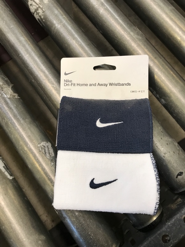 Photo 2 of Nike Premier Home and Away Doublewide Wristbands Osfm Obsidian/White