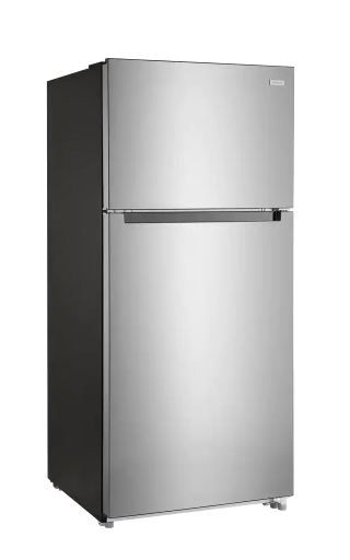 Photo 1 of 18 cu. ft. Top Freezer Refrigerator in Stainless Steel Look
BOX DAMAGE ONLY, FACTORY SEALED 
